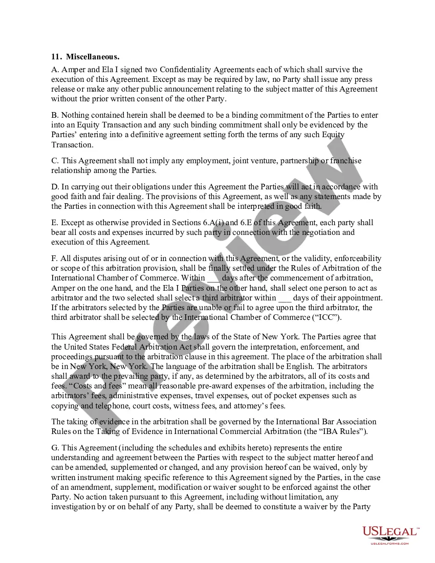 Preview Strategic Alliance Agreement