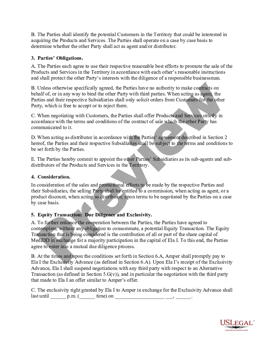 Preview Strategic Alliance Agreement