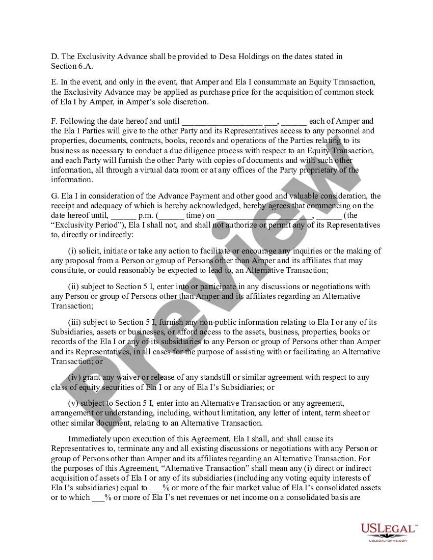 Preview Strategic Alliance Agreement