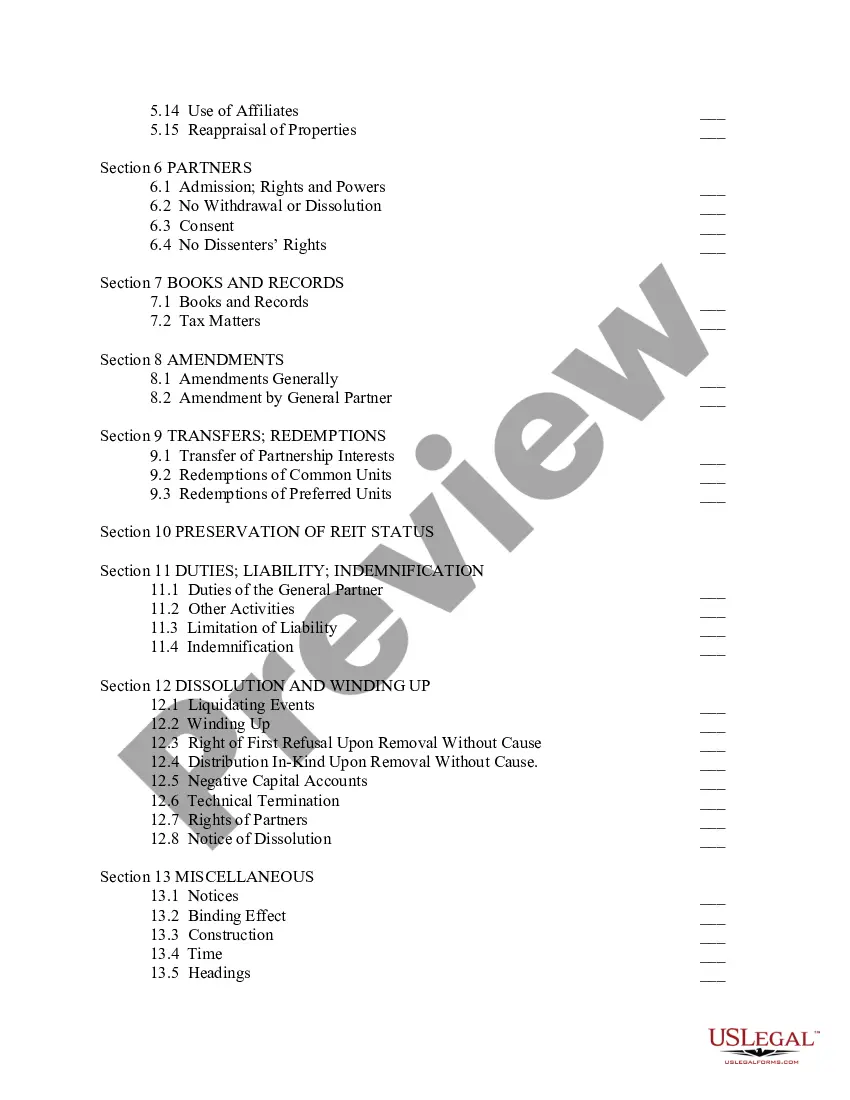 Get Amended and Restated Limited Partnership Agreement Preview Amended and Restated Limited Partnership Agreement