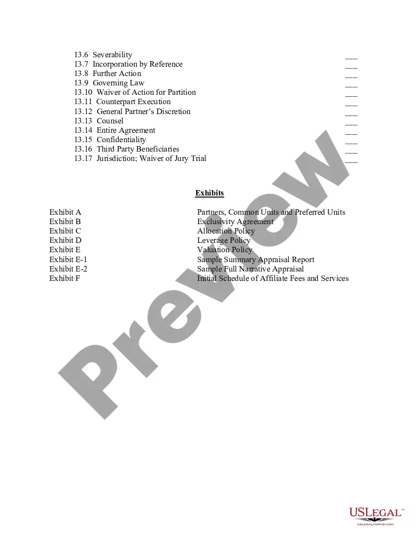 Get Amended and Restated Limited Partnership Agreement Preview Amended and Restated Limited Partnership Agreement