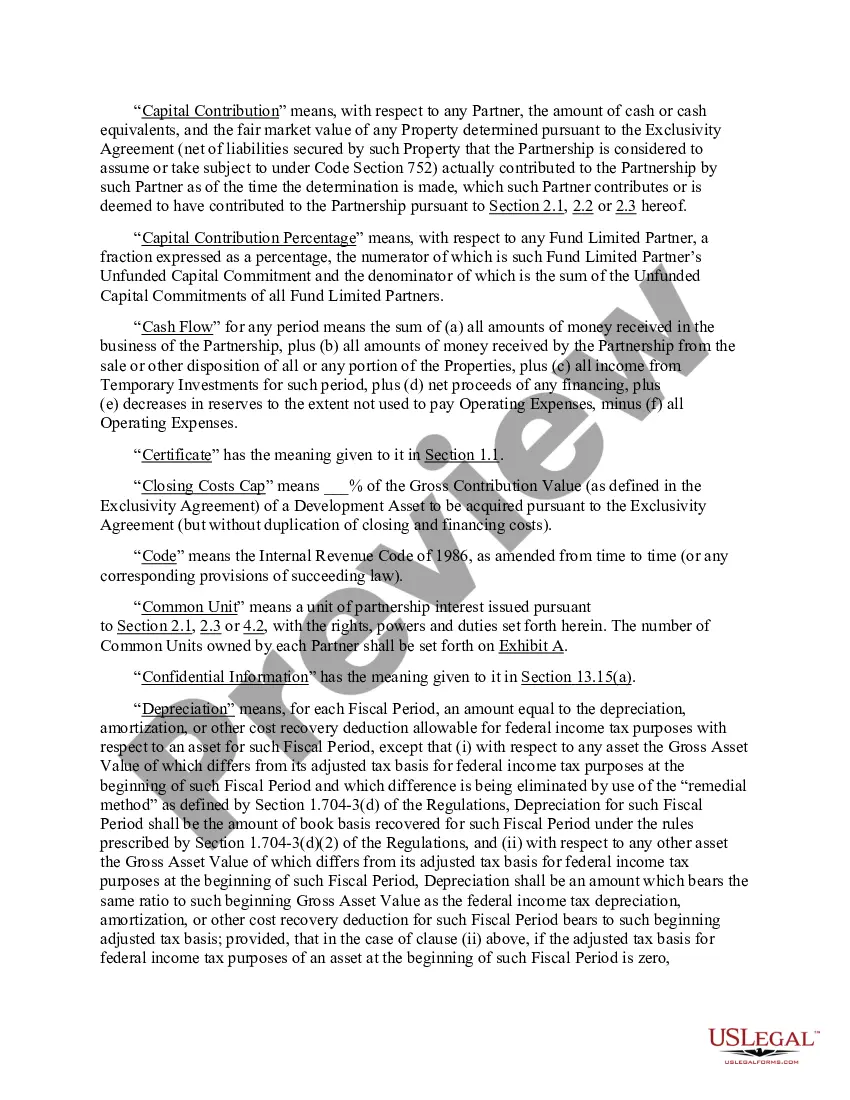 Get Amended and Restated Limited Partnership Agreement Preview Amended and Restated Limited Partnership Agreement