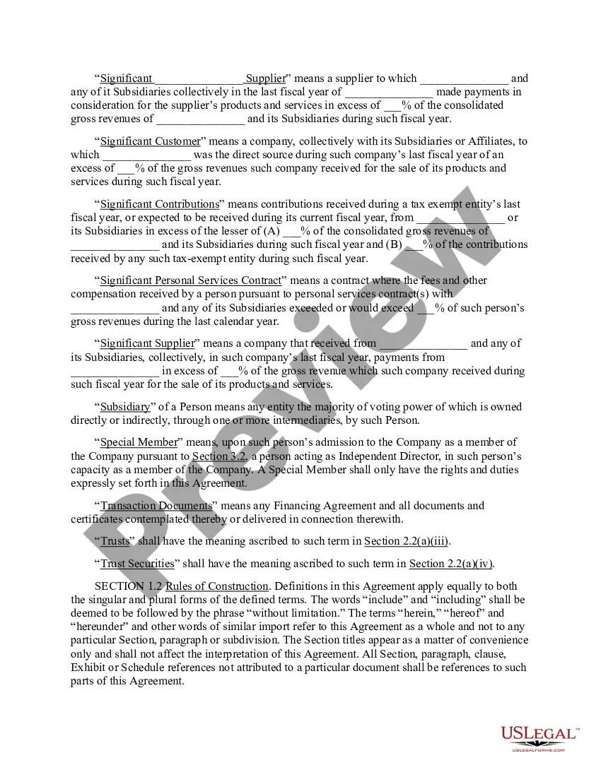 Get Amended and Restated Limited Company Agreement Preview Amended and Restated Limited Company Agreement