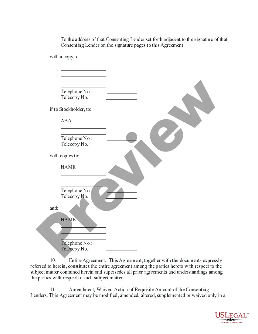 Preview Proxy and Stock Option Agreement