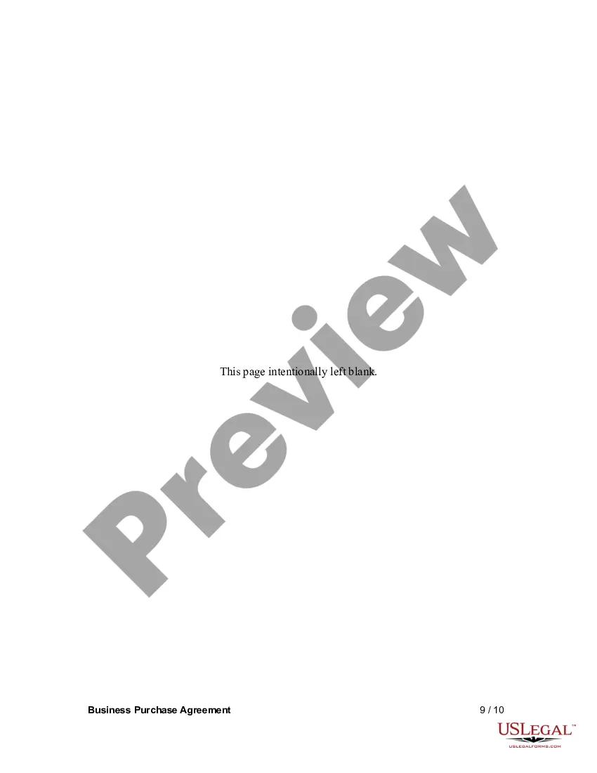 Preview Business Purchase Agreement