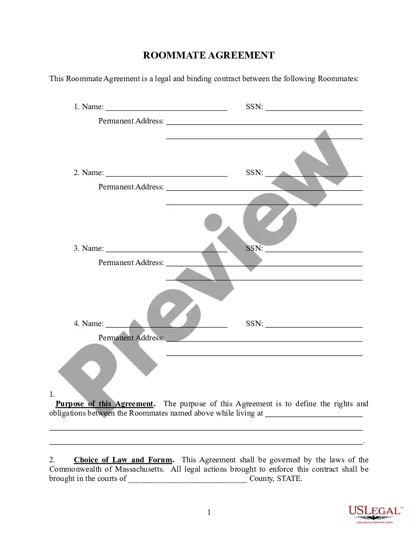 Get Agreement between Roommates Preview Agreement between Roommates