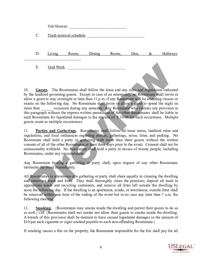 Get Agreement between Roommates Preview Agreement between Roommates