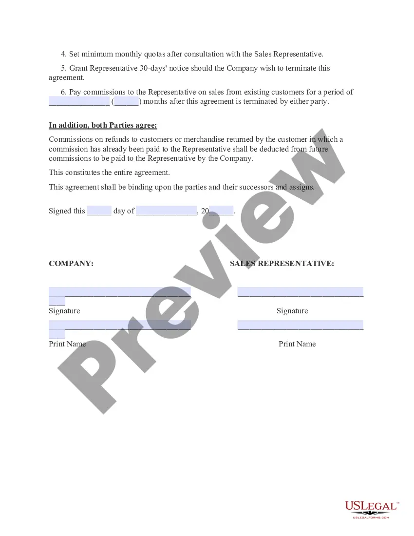Get Basic Sales Representative Agreement Preview Basic Sales Representative Agreement