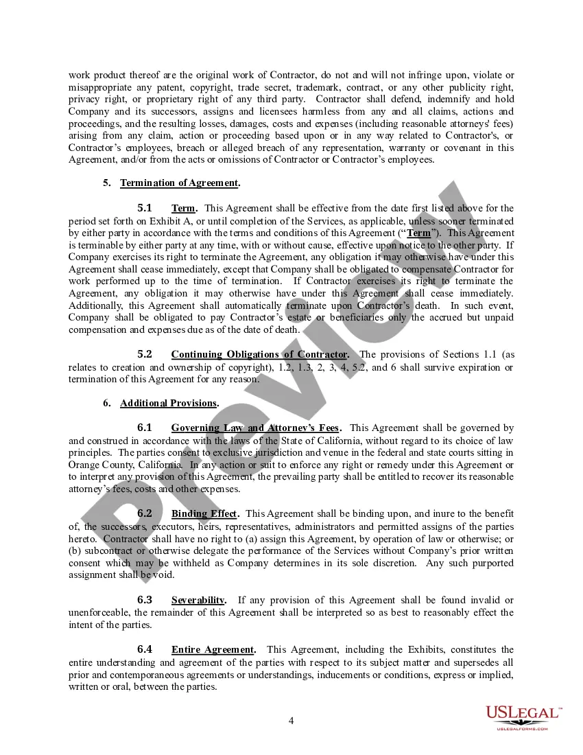 Preview Independent Contractor Agreement