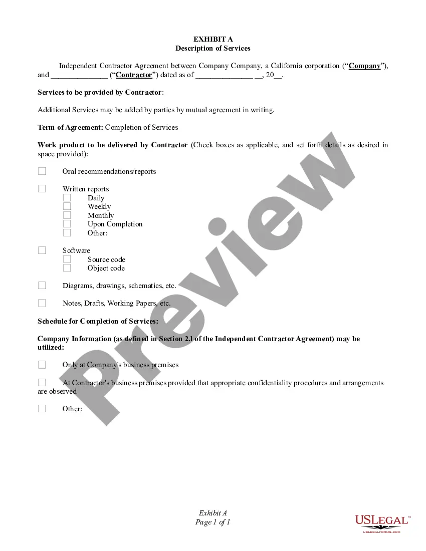 Preview Independent Contractor Agreement