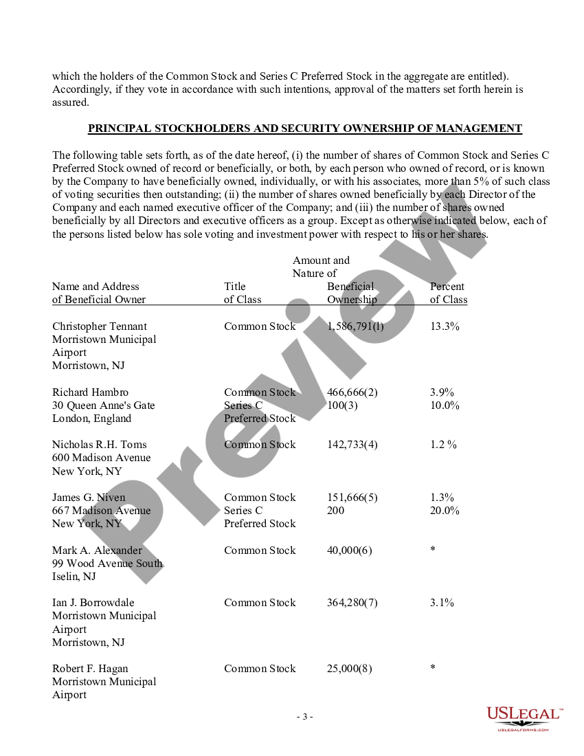 tarrant-texas-consent-statement-for-consent-of-stockholders-in-lieu-of