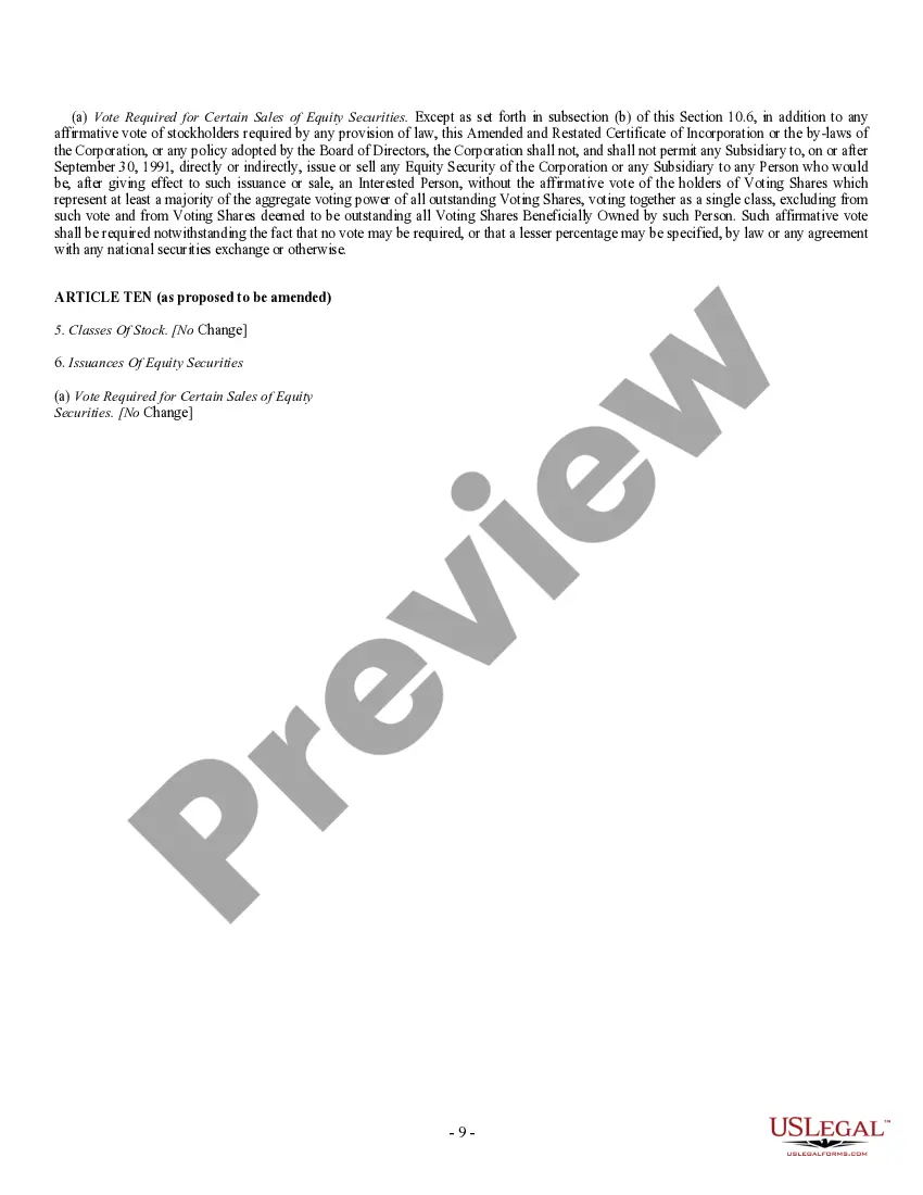 Get Amendments to certificate of incorporation Preview Amendments to certificate of incorporation