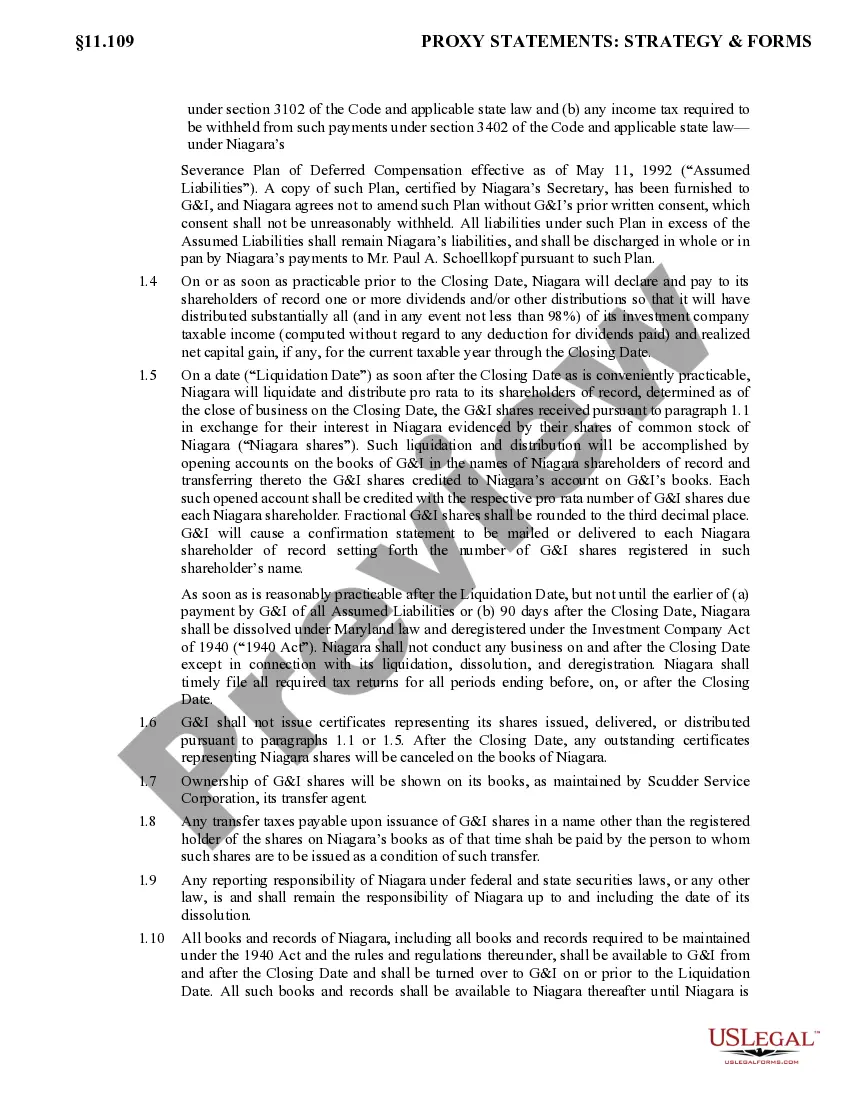 Get Agreement and Plan of Reorganization and Liquidation by Niagara Share Corp. and Scudder Investment Trust Preview Agreement and Plan of Reorganization and Liquidation by Niagara Share Corp. and Scudder Investment Trust