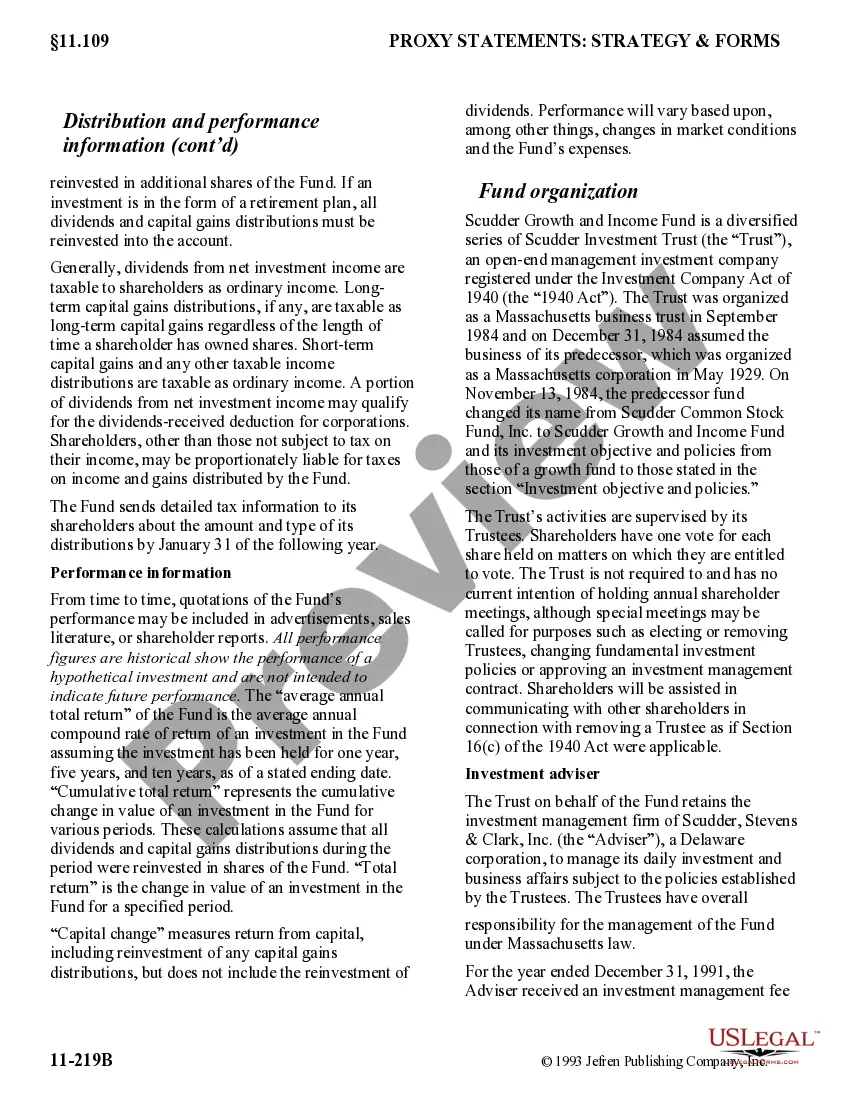 Preview Prospectus of Scudder growth and income fund