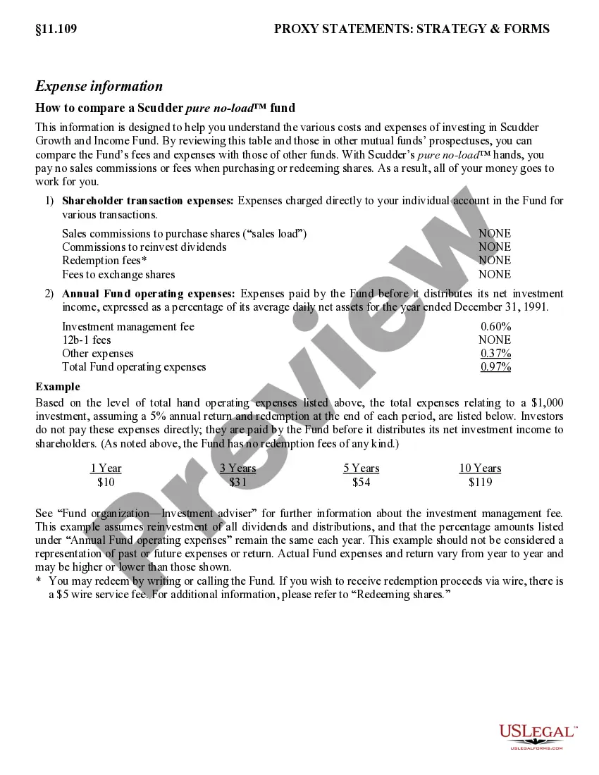 Preview Prospectus of Scudder growth and income fund