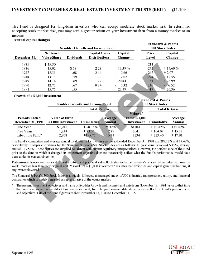 Preview Prospectus of Scudder growth and income fund