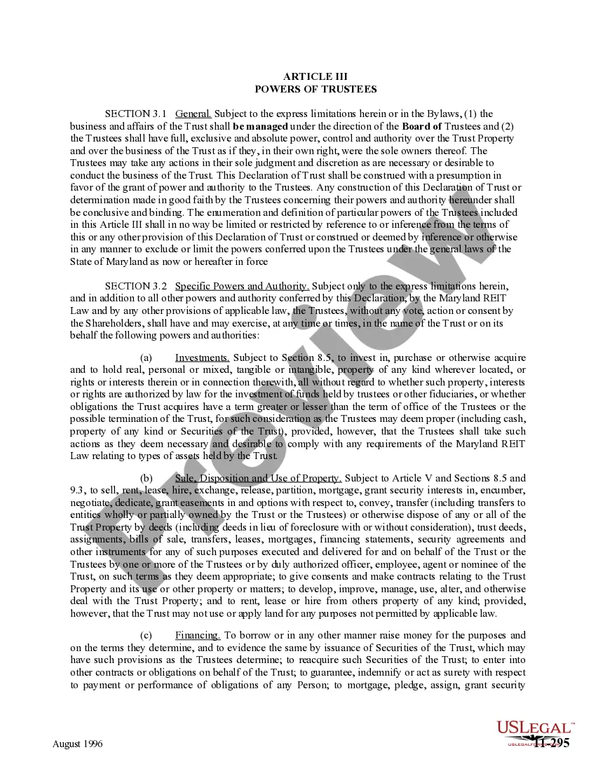Get Declaration of Trust Preview Declaration of Trust