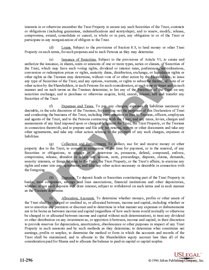 Get Declaration of Trust Preview Declaration of Trust