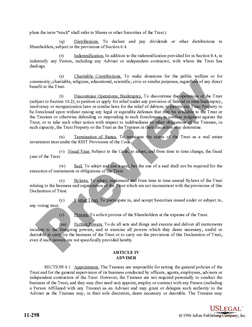 Get Declaration of Trust Preview Declaration of Trust