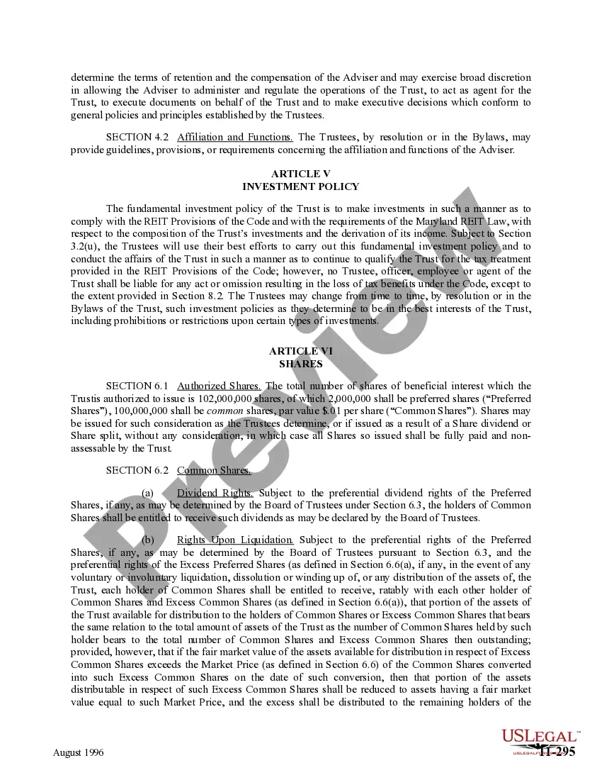 Get Declaration of Trust Preview Declaration of Trust