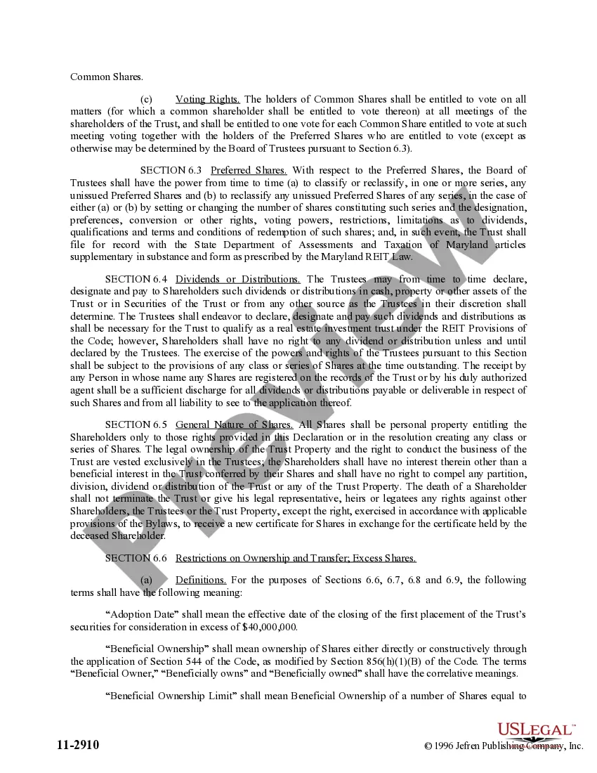 Get Declaration of Trust Preview Declaration of Trust