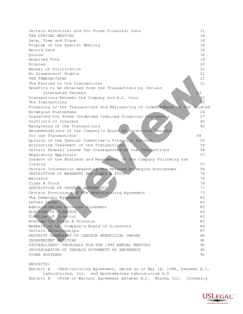 Get Proxy Statement - A.L. Laboratories, Inc. with exhibits Preview Proxy Statement - A.L. Laboratories, Inc. with exhibits