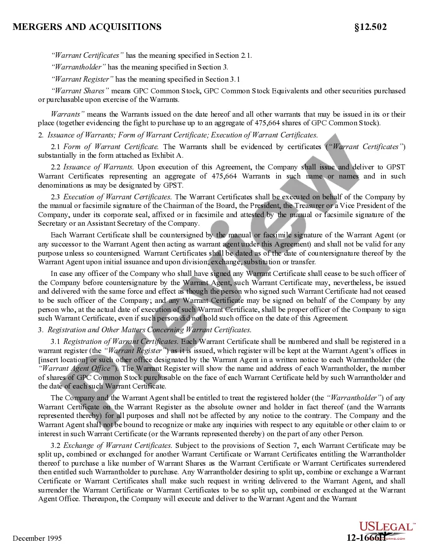 Get Second Warrant Agreement by General Physics Corp. Preview Second Warrant Agreement by General Physics Corp.