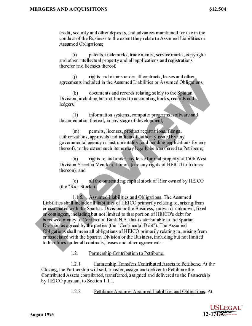 Get Contribution Agreement between Heico, Inc., Heisley Investments LP, and Pettibone Corp. Preview Contribution Agreement between Heico, Inc., Heisley Investments LP, and Pettibone Corp.