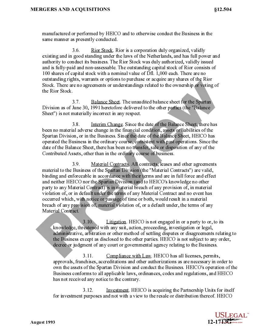 Get Contribution Agreement between Heico, Inc., Heisley Investments LP, and Pettibone Corp. Preview Contribution Agreement between Heico, Inc., Heisley Investments LP, and Pettibone Corp.