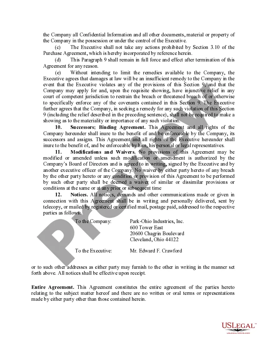 Preview Employment Agreement General Form