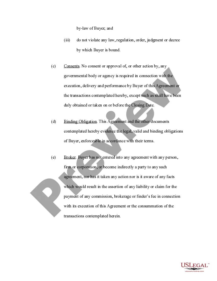 Get Sample Stock Purchase Agreement for Purchase of Common Stock of Wholly-Owned Subsidiary by Separate Corporation Preview Sample Stock Purchase Agreement for Purchase of Common Stock of Wholly-Owned Subsidiary by Separate Corporation