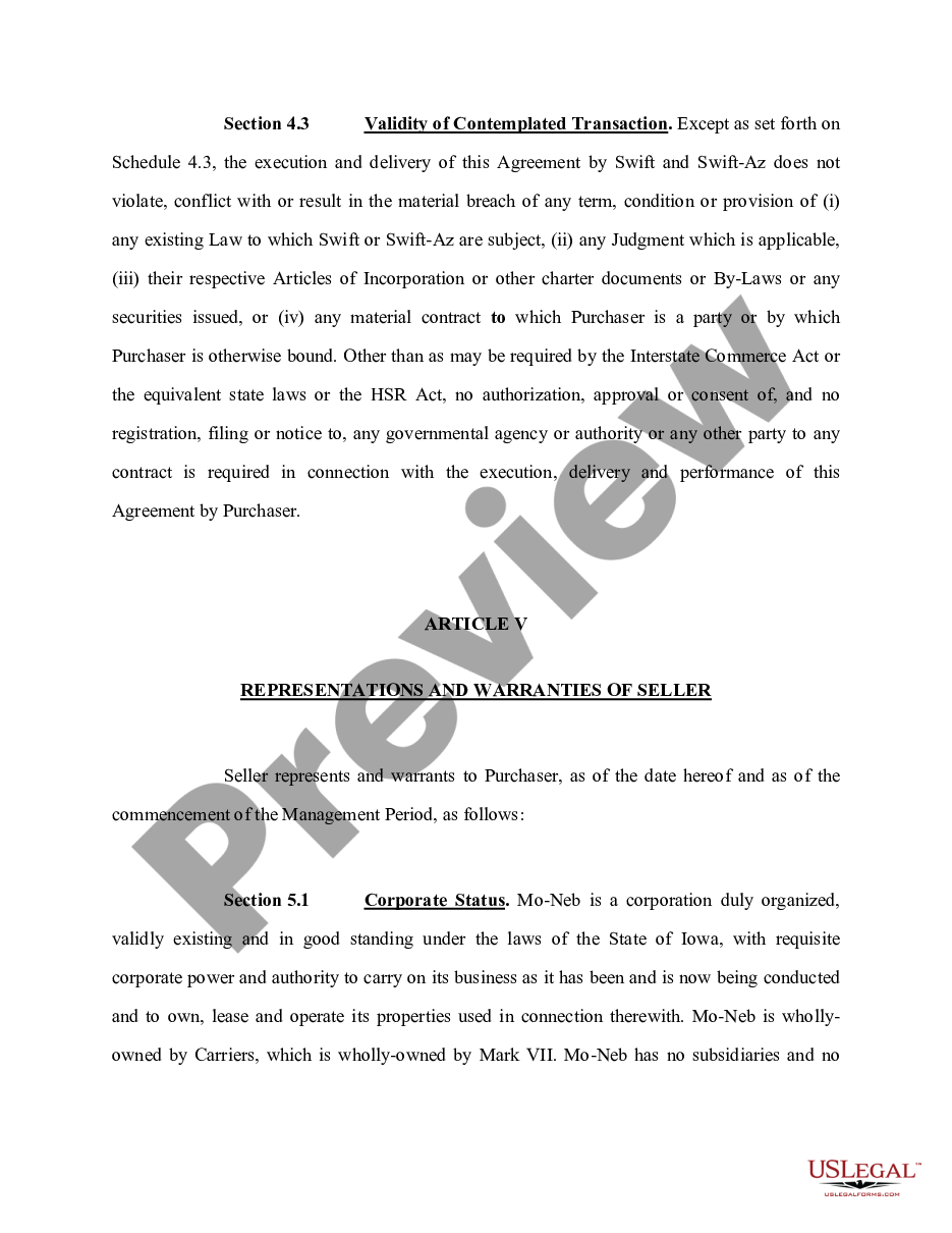 page 7 Sample Asset Purchase Agreement between third tier subsidiary of corporation (Seller) and second tier subsidiary of unrelated corporation (Buyer) preview