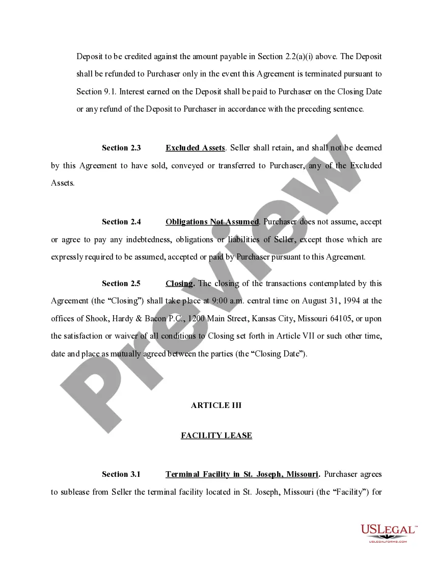 Get Sample Asset Purchase Agreement between third tier subsidiary of corporation (Seller) and second tier subsidiary of unrelated corporation (Buyer) Preview Sample Asset Purchase Agreement between third tier subsidiary of corporation (Seller) and second tier subsidiary of unrelated corporation (Buyer)