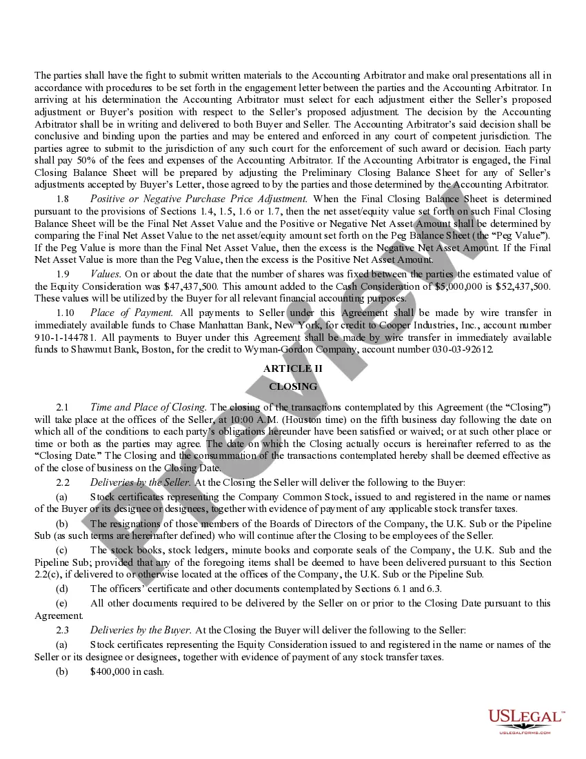 Get Sample Stock Purchase Agreement general form to be used across the United States Preview Sample Stock Purchase Agreement general form to be used across the United States