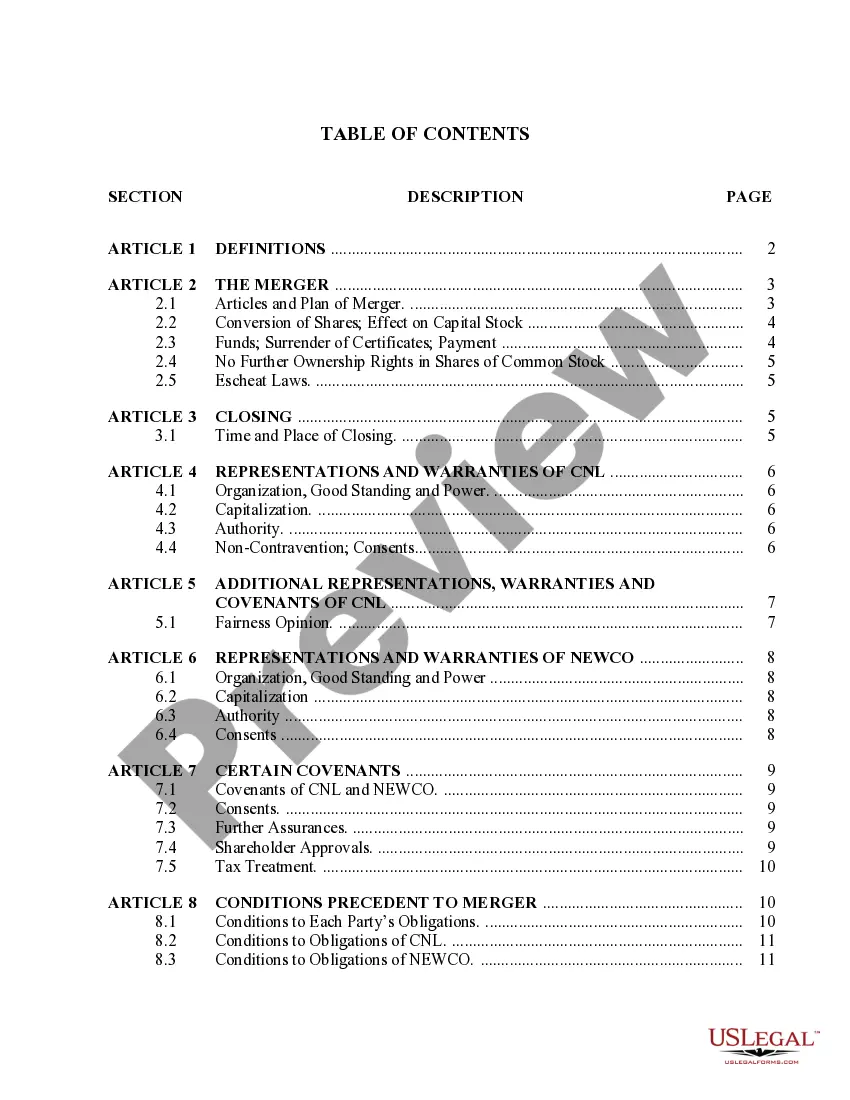 Get Amended and Restated Agreement and Plan of Merger between CNL Financial Corp and Newco Merger Co Preview Amended and Restated Agreement and Plan of Merger between CNL Financial Corp and Newco Merger Co