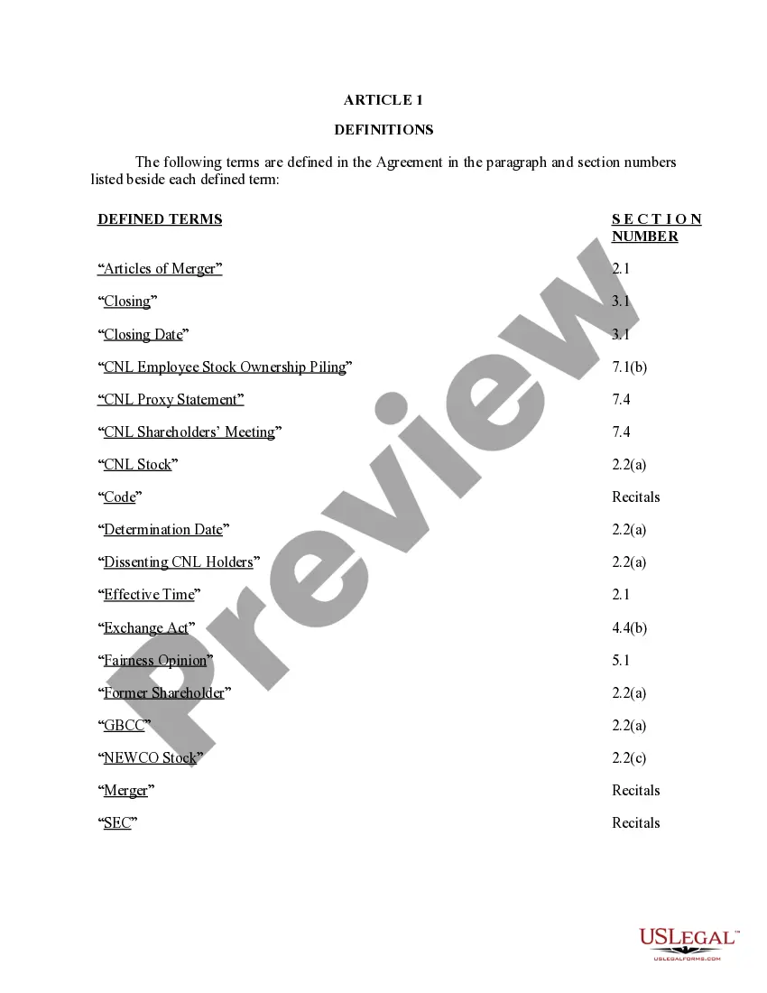 Get Amended and Restated Agreement and Plan of Merger between CNL Financial Corp and Newco Merger Co Preview Amended and Restated Agreement and Plan of Merger between CNL Financial Corp and Newco Merger Co