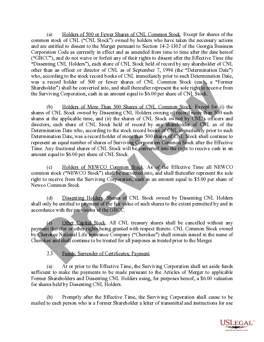 Get Amended and Restated Agreement and Plan of Merger between CNL Financial Corp and Newco Merger Co Preview Amended and Restated Agreement and Plan of Merger between CNL Financial Corp and Newco Merger Co