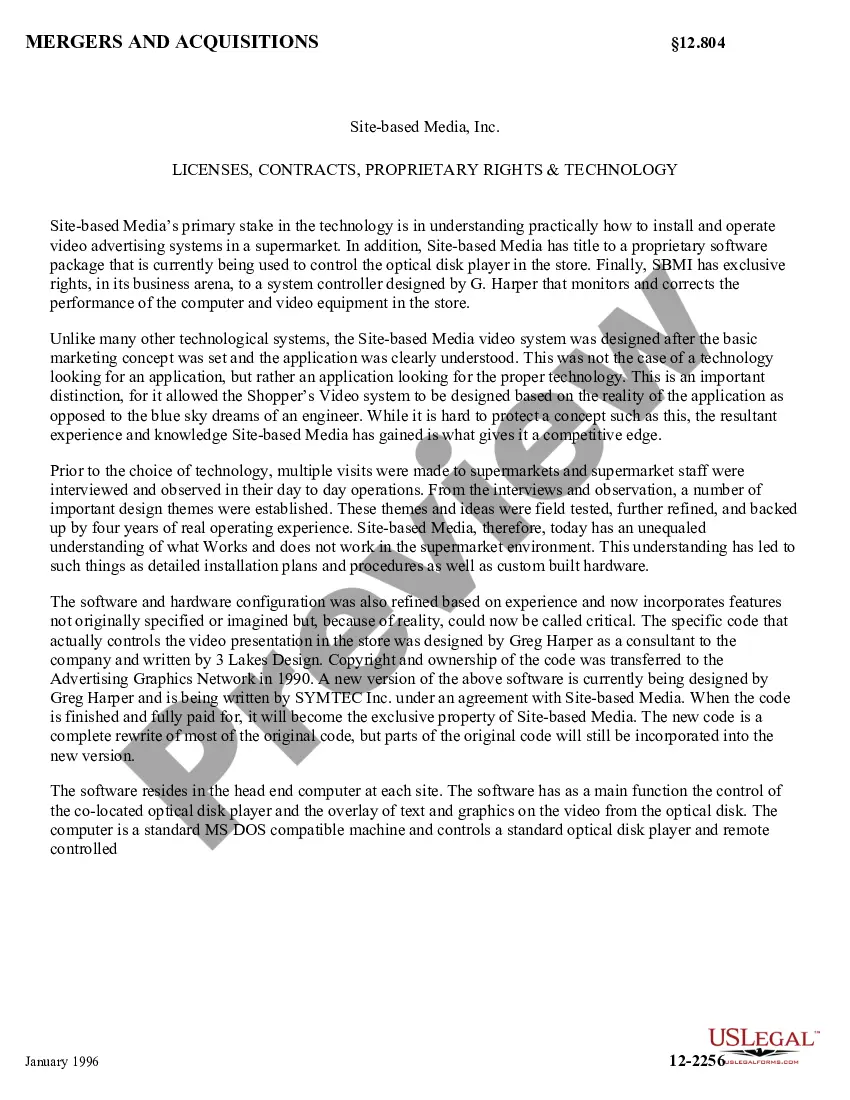 Get License Agreement with attachments between Site-Based Media, Inc., and On Site Media, Inc. Preview License Agreement with attachments between Site-Based Media, Inc., and On Site Media, Inc.
