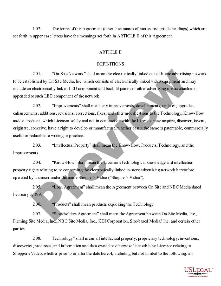 Get License Agreement with attachments between Site-Based Media, Inc. and NBC Site Media, Inc. Preview License Agreement with attachments between Site-Based Media, Inc. and NBC Site Media, Inc.