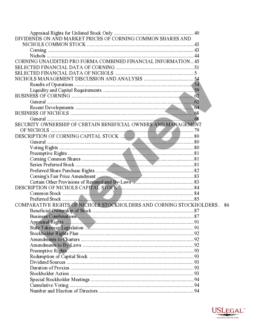 Get Proxy Statement - Prospectus of Corning Incorporated without appendices Preview Proxy Statement - Prospectus of Corning Incorporated without appendices