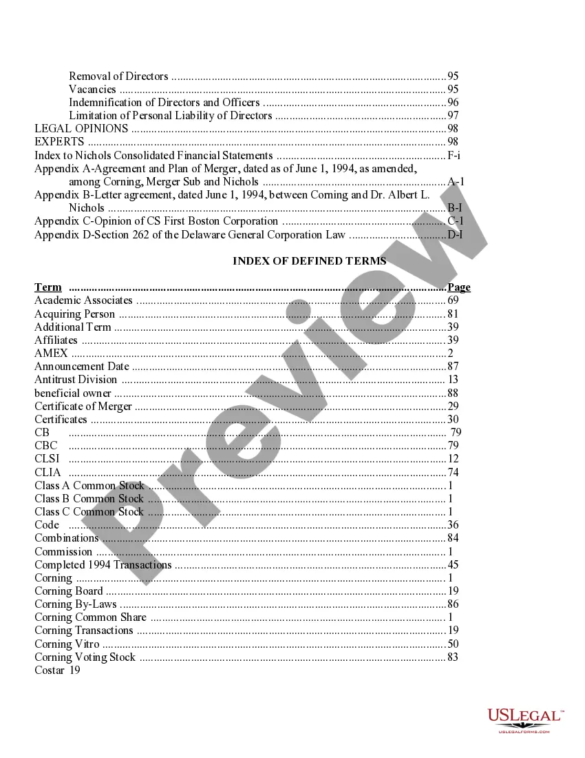 Get Proxy Statement - Prospectus of Corning Incorporated without appendices Preview Proxy Statement - Prospectus of Corning Incorporated without appendices