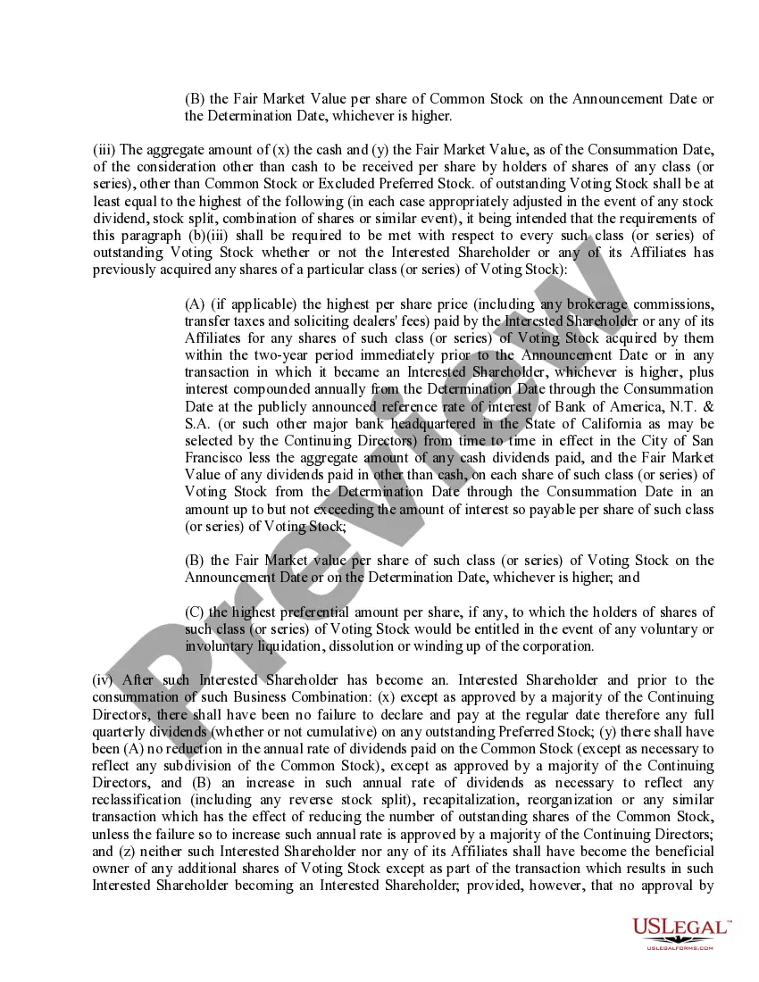 Preview Restated Articles of Incorporation