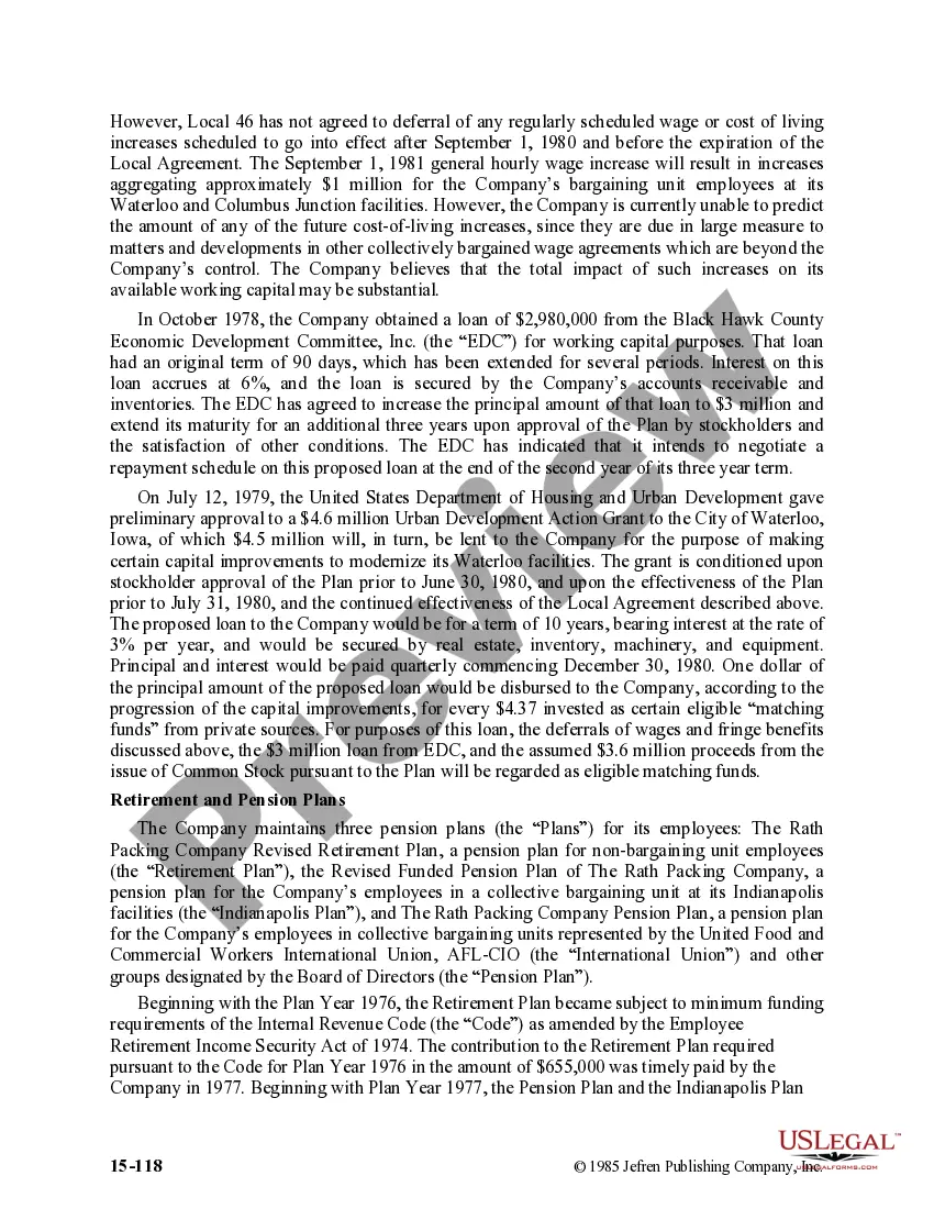 Get Proxy Statement with exhibits of The Rath Packing Co. Preview Proxy Statement with exhibits of The Rath Packing Co.