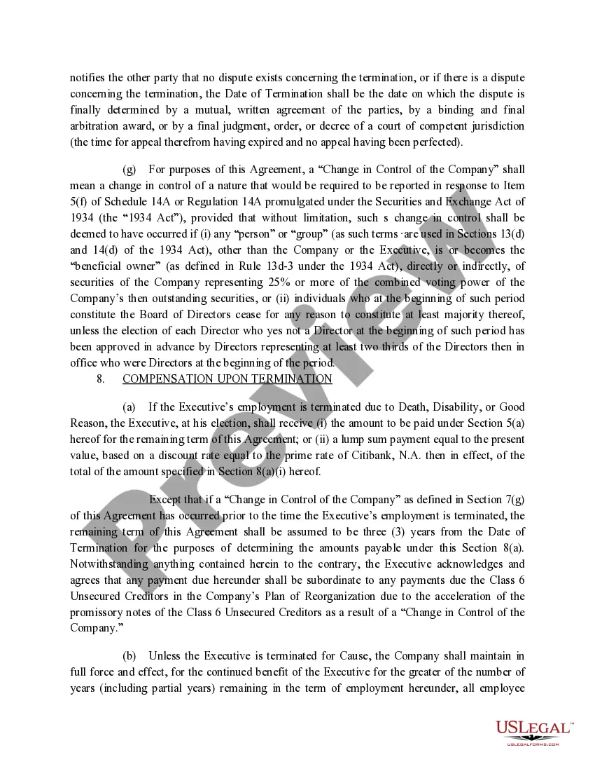 Get Amendment to Section 5c of Employment Agreement with copy of agreement between Company and CEO Preview Amendment to Section 5c of Employment Agreement with copy of agreement between Company and CEO