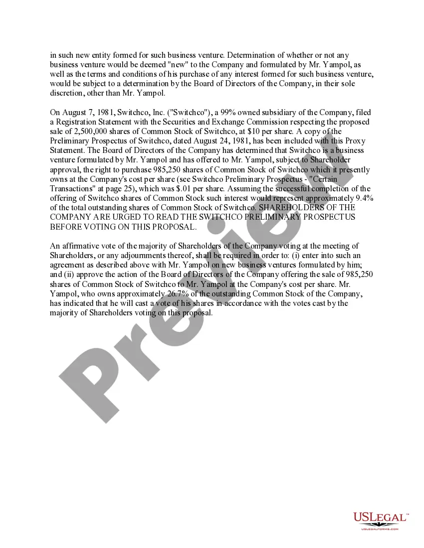 Preview Proposed agreement with chairman of the board