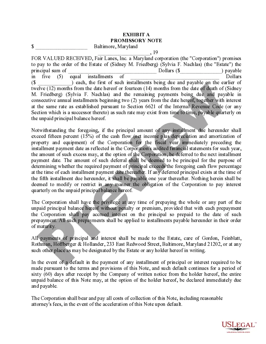 Get Stock Redemption Agreements with exhibits of Fair Lanes, Inc. Preview Stock Redemption Agreements with exhibits of Fair Lanes, Inc.