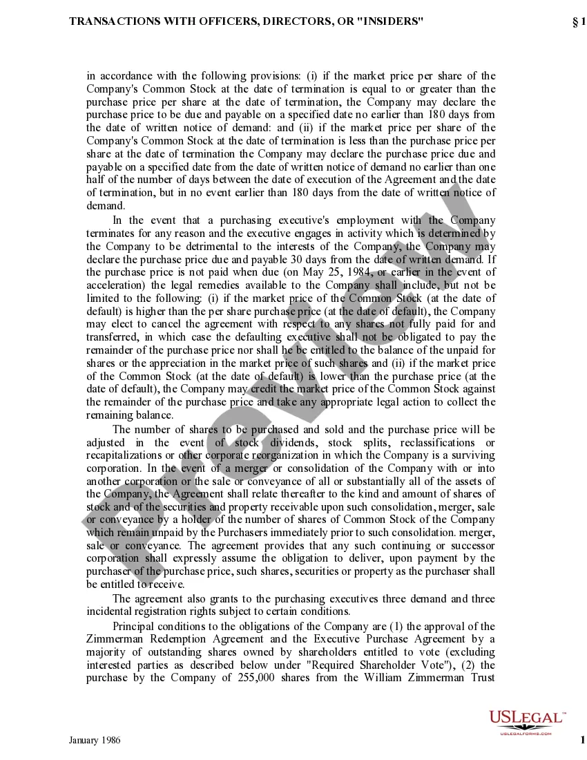 Get Sample Redemption Agreement - Executive Stock Purchase Agreement of Pic N Save Corp. Preview Sample Redemption Agreement - Executive Stock Purchase Agreement of Pic N Save Corp.