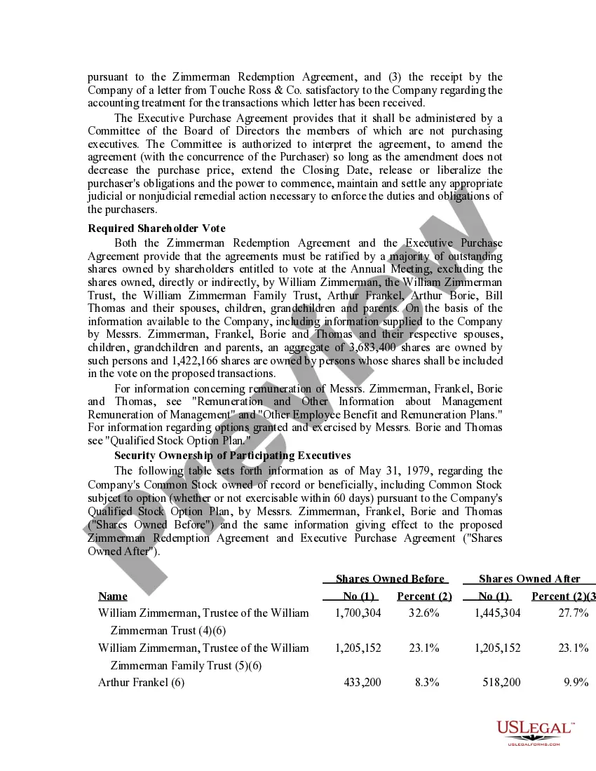 Get Sample Redemption Agreement - Executive Stock Purchase Agreement of Pic N Save Corp. Preview Sample Redemption Agreement - Executive Stock Purchase Agreement of Pic N Save Corp.