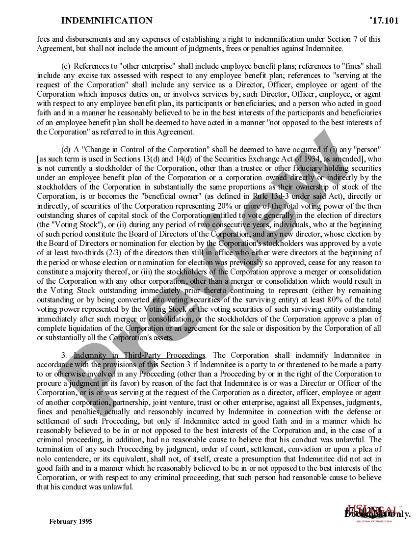 Get Indemnification Agreement between Corporation and Its Directors and Non-Director Officers at Vice President Level and Above Preview Indemnification Agreement between Corporation and Its Directors and Non-Director Officers at Vice President Level and Above