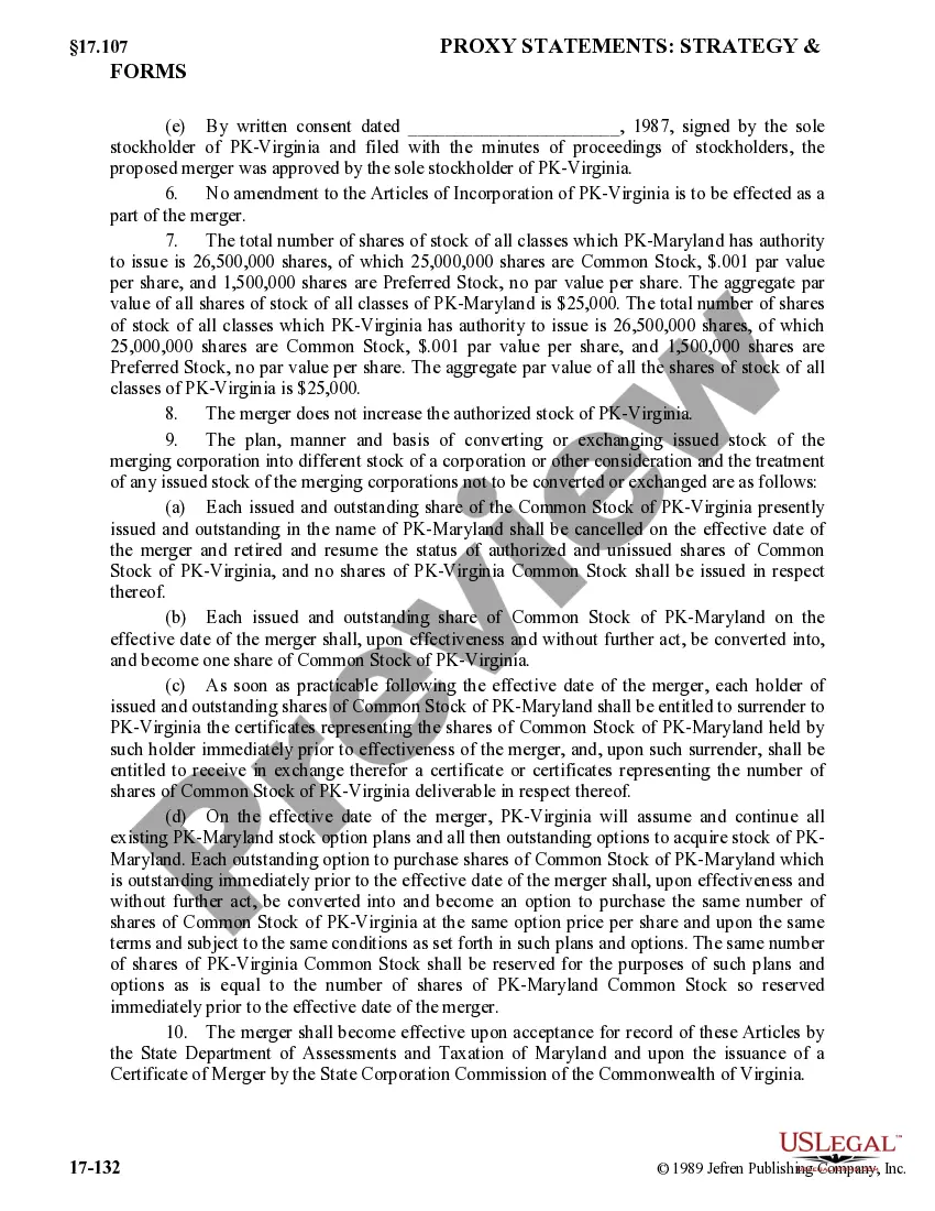 Get Articles of Merger Preview Articles of Merger